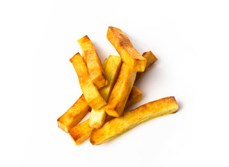 French fries on a white background isolate