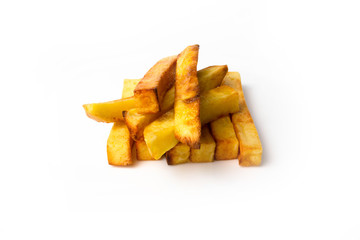 French fries on a white background isolate