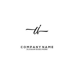 Fototapeta na wymiar LJ Initial handwriting logo template vector