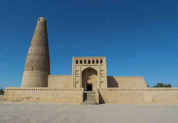 Turpan, China - located along the Silk Road, Turpan displays landmarks from its Islamic period. Here in particular the Emin Minaret, the tallest minaret in China