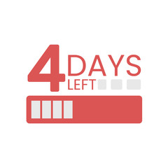 Sale banner with countdown numbers and text days left.