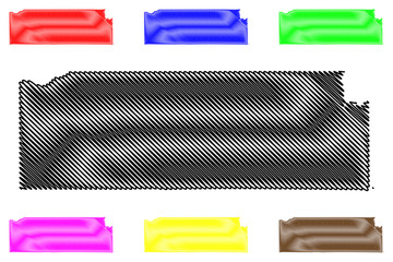 Escambia County, Alabama (Counties in Alabama, United States of America,USA, U.S., US) map vector illustration, scribble sketch Escambia map