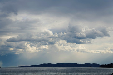 Obraz premium Stormy weather on the sea, Lavandou, Var, France