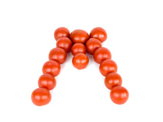 Tomatoes on a white background