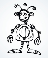 Robot. Vector drawing icon sign