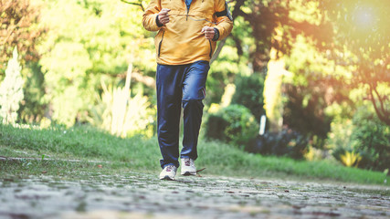 Man jogging in the park