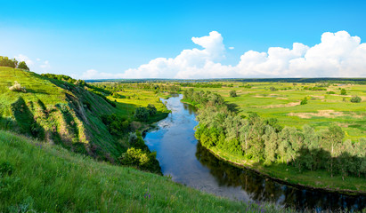 River and field