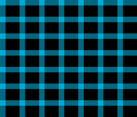 Blue and black tartan texture. Light blue plaid checkered seamless pattern. Lumberjack backdrop for textile, shirt, dress and other fashion products. Black and blue Gingham seamless background.Vector.