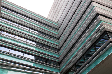 Skyscraper Business Office, blue sky background, Corporate buildings