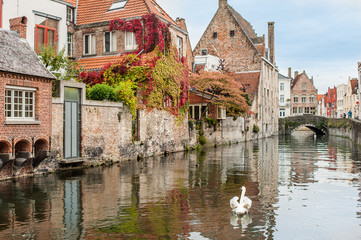Fototapeta na wymiar Bruges, Belgium. Historical city center.