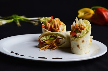 vegetable in wrap