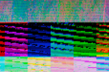 Pixel pattern of a digital glitch / Abstract background, pattern of a digital glitch.