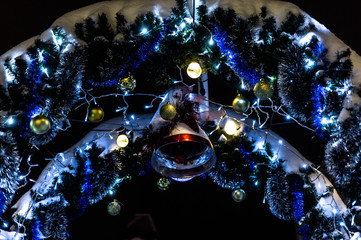 Christmas arch with lights
