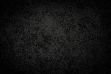 Grunge cracked black concrete wall, Old black Rough surface ground floor.