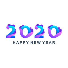 Colorful Happy New Year 2020 Vector Design