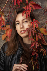 young autumn woman