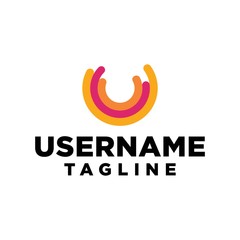 Letter u logo vector simple and minimalist