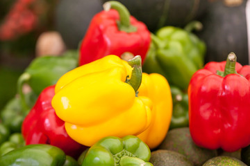 Organic fresh bell pepper or sweet pepper