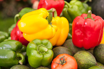 Organic fresh bell pepper or sweet pepper