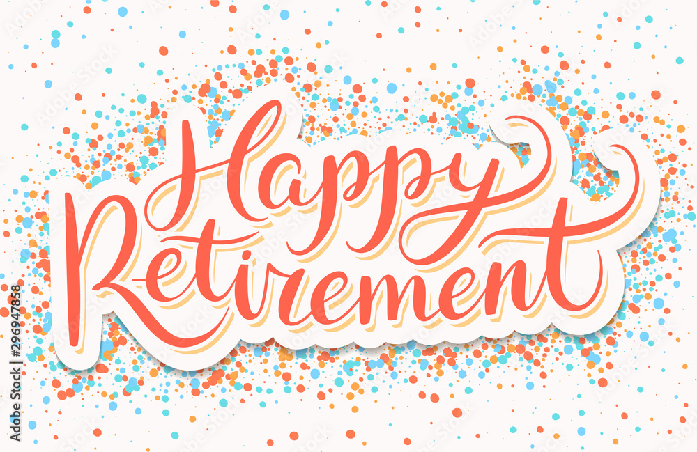 Canvas Prints happy retirement banner.