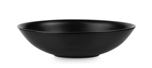 black bowl isolated on white background