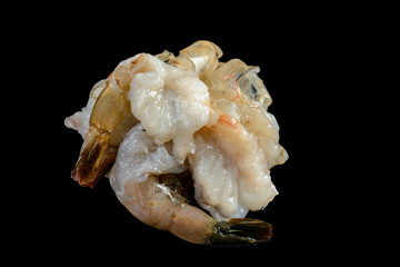 Raw shrimps for barbecue