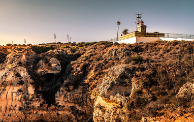 Ponta da Piedade lighthouse at sunset. Lagos, Portugal