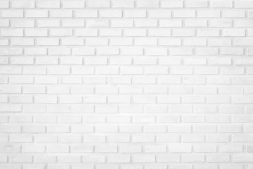 Fototapeta na wymiar Wall white brick wall texture background in room at subway. Brickwork stonework interior, rock old clean concrete grid uneven abstract weathered bricks tile design, horizontal architecture wallpaper.
