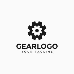 Abstract Mechanical Gear Logo Design Template