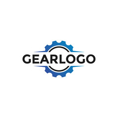 Mechanical Gear Badge Logo Design Template