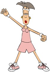 Female aerobics instructor