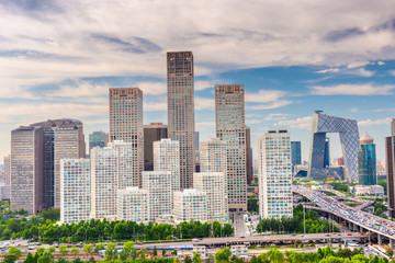 Beijing, China modern financial district skyline