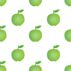  seamless pattern design illustration of modern green guava. white background. . fruit wallpaper, paper, and ready to be printed on fabric.