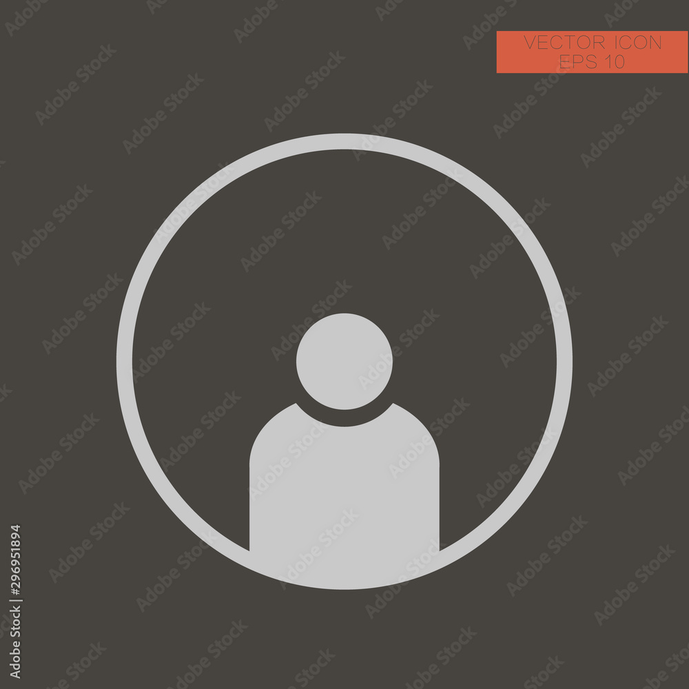 Poster silhouette flat icon, simple vector design. in private office and account setting on web site.