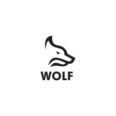 Fototapeta premium Wolf logo design vector template