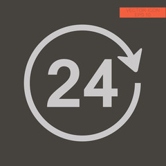 24 hours icon symbol vector illustration