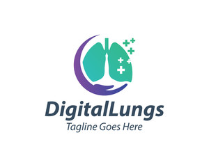 Creative Lungs Care logo Template, Healthy Lungs logo design