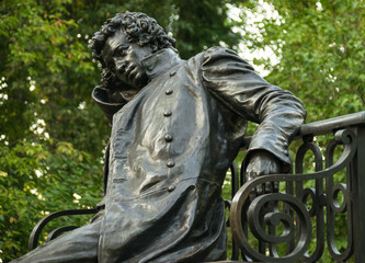 Monument to Alexander Pushkin in Tsarskoye Selo