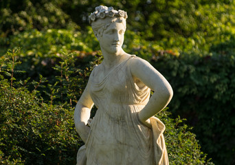 Statue at the park in Pushkin (Tsarskoye Selo), Saint Petersburg, Russia.