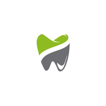 Dental care logo design vector template