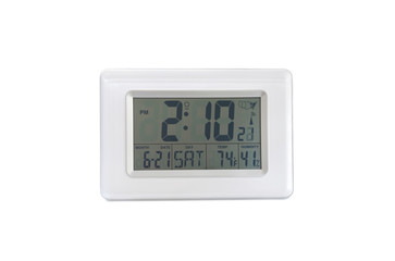 Radio-controlled clock isolated on white background