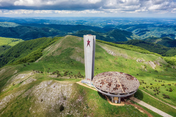Buzludzha, soviet headquarter of the communist party in Bulgaria, taken in May 2019