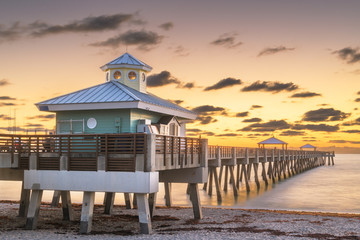 Juno Beach Pier just before sunrise © SeanPavonePhoto