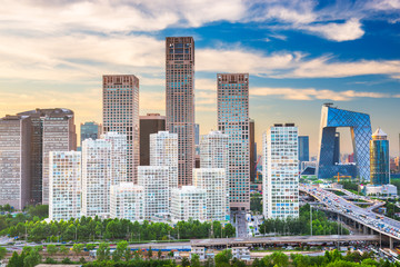 Obraz premium Beijing, China modern financial district skyline