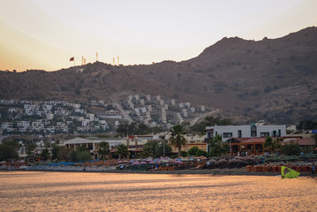 Obraz premium Ortakent Yashi beach over Aegean Sea near Bodrum city in Mugla Province, Turkey