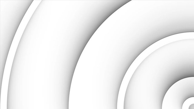 Abstract background with growing circular stripes. Looping background animation with white concentric circles moving from bottom right corner.