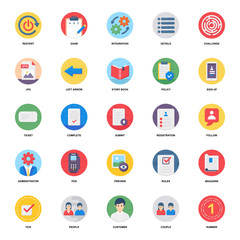 Pack Of Finance Flat Icons