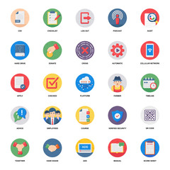 Pack Of Business Flat Icons 