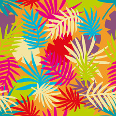 Tropical Palms seamless repeat 