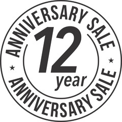 Anniversary Sale Badge Stamp SVG